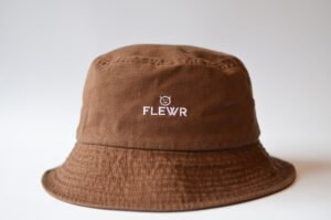 Brown bucket hat